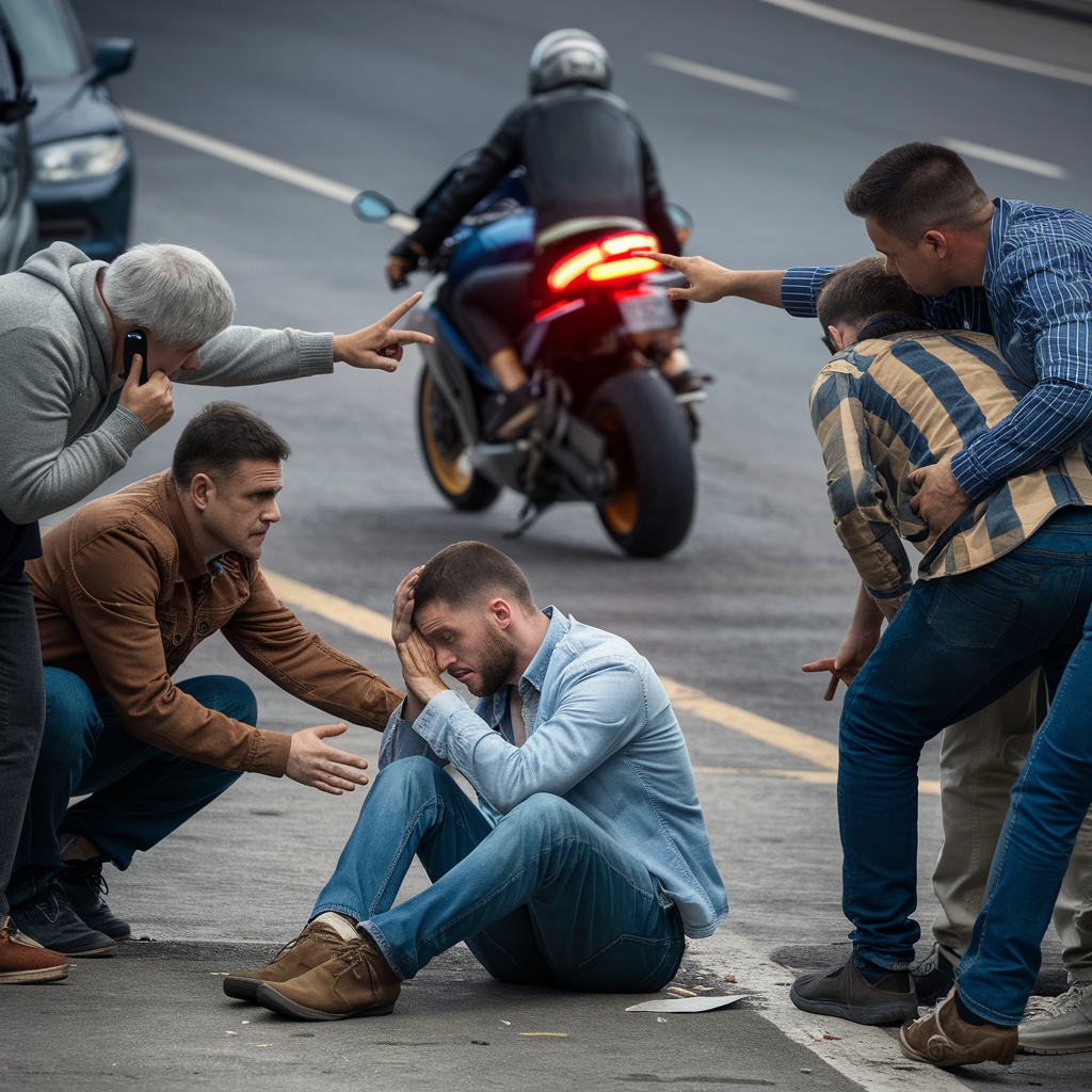 When is a hit-and-run motorcycle accident a criminal case?