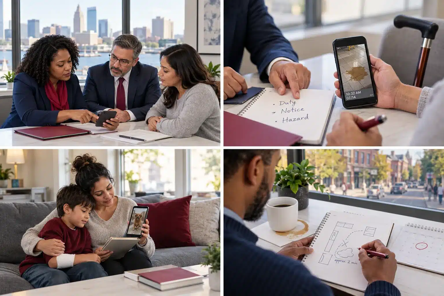 Supportive professional scene illustrating Maryland personal injury case guidance and recovery