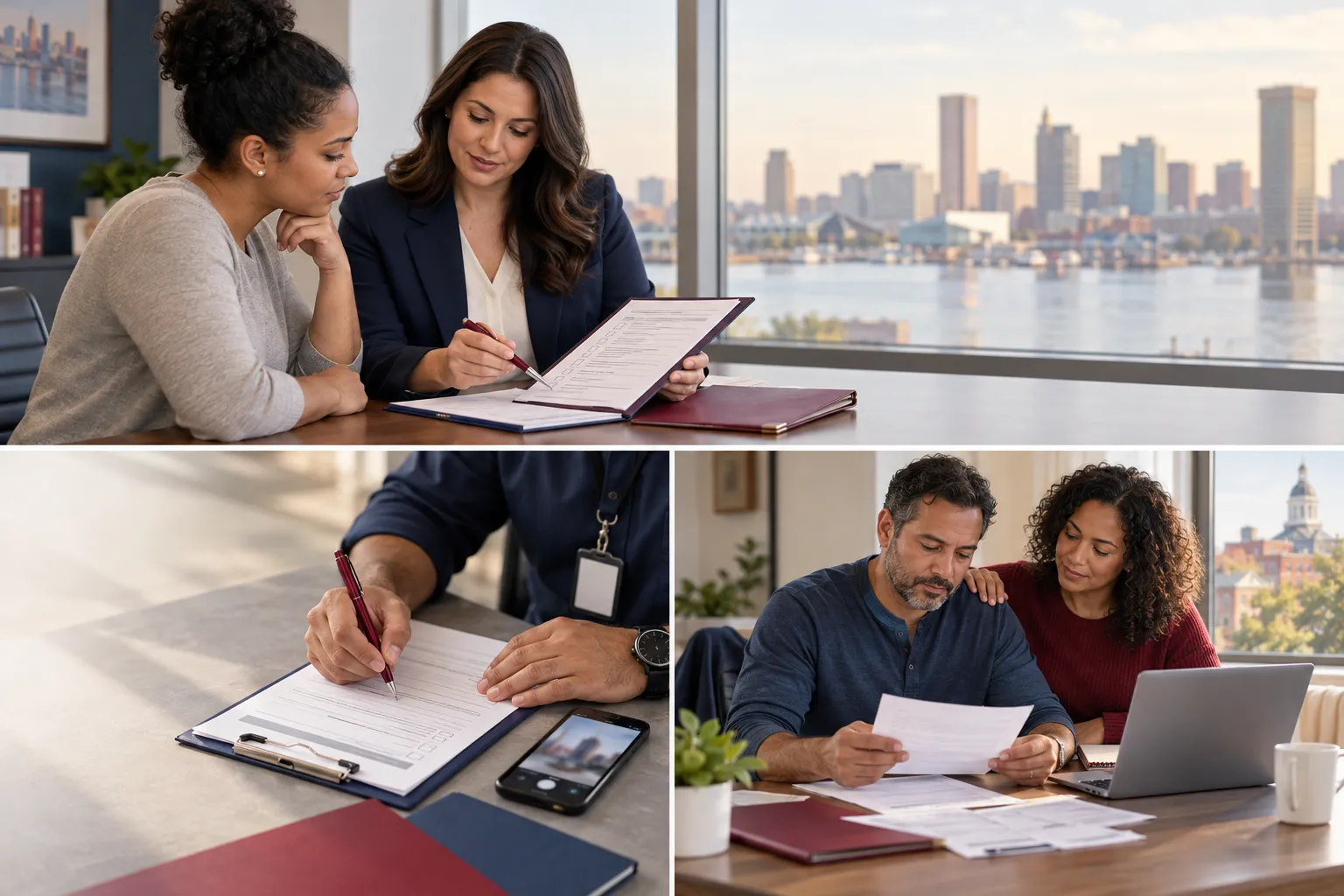 Work Injury Lawyer Maryland: Your Guide to Workers' Compensation Claims 1 Professional helping worker fill out workers' compensation claim forms